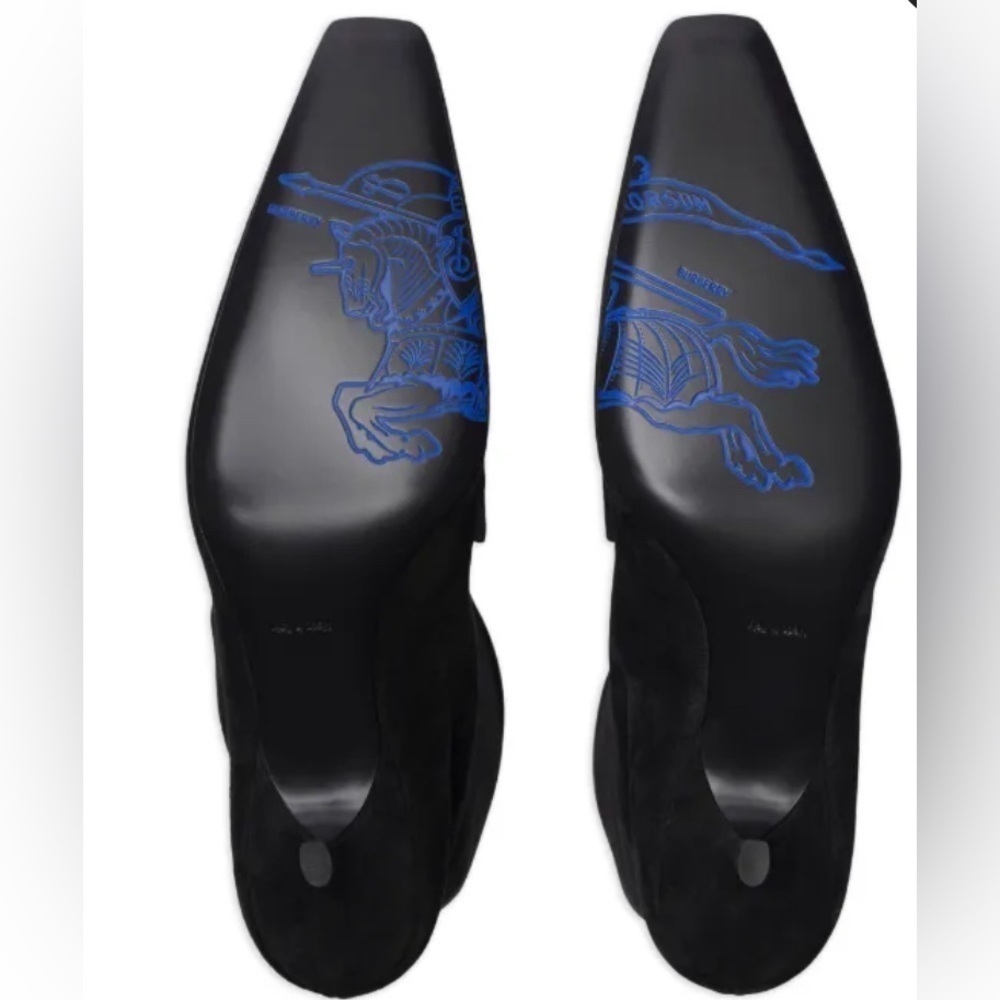 Burberry Storm 50mm suede boots in black NWT - Picture 7 of 12